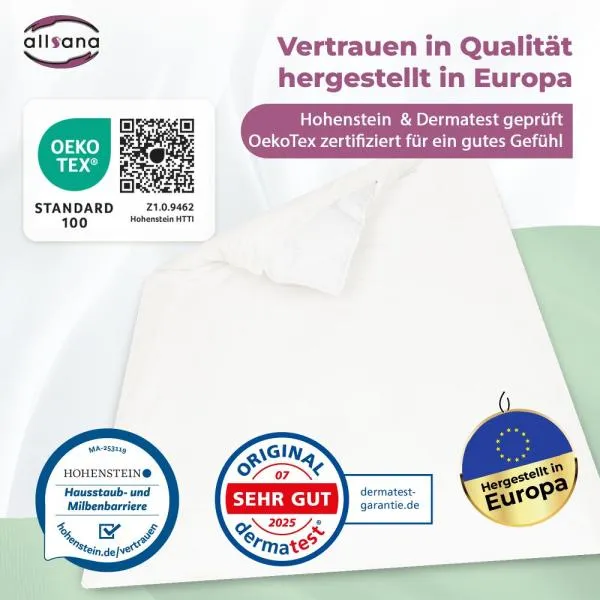 Detailansicht Decken Encasing Reissverschluss mit Qualitätssiegel